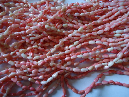 (image for) Pink coral free form beads #SS1196